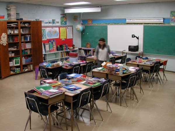 Two-Seater School Desk & Bench